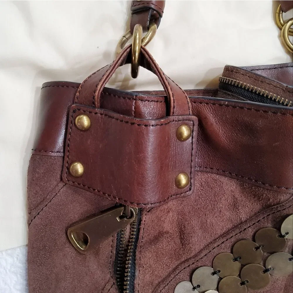 Fossil Fifty Four Whitney Suede Hobo Bag